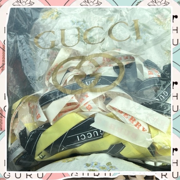 🎀 Bag o’ Luxury Box Bows Gucci Burberry Fendi Chloe PLUS CLEAR DESIGNER BAG - Picture 1 of 5